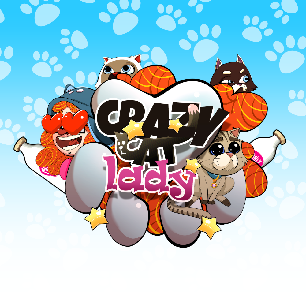 Crazy Cat Lady Logo Mobile